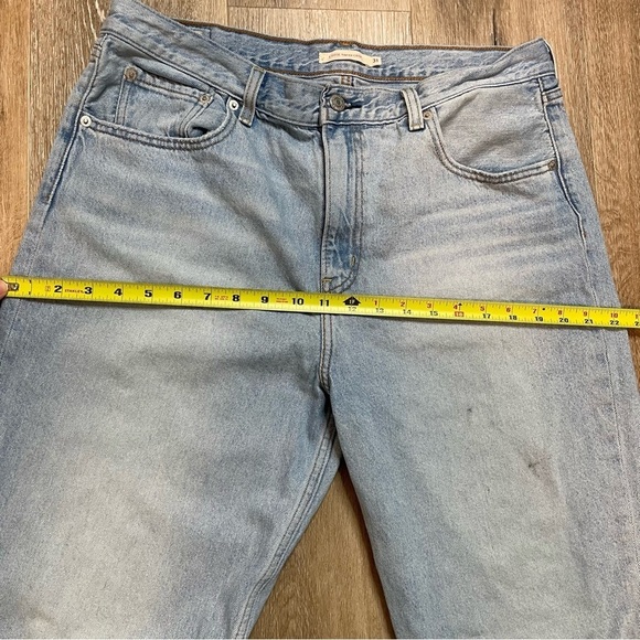 Levis Womens Jeans Size 31 Baggy Loose Taper Crop Light Wash Denim Big E - Picture 11 of 16
